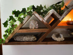Up-cycled Wooden Crystal Shelf - Tri-quetra Peak