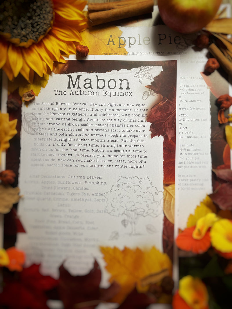 Book Of Shadows Page - Mabon